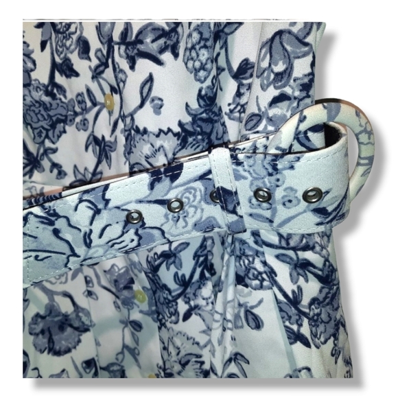 Charter Club Button Up Floral Shirt Dress - Picture 4 of 5